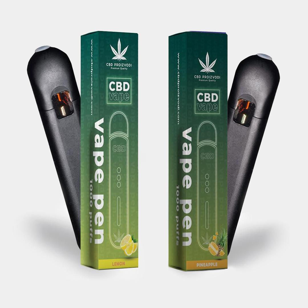 CBD Vape Pen 2ml Tropical & Fresh Combo – Ananas + Limun
